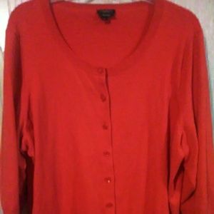 Talbots orange cardigan sweater 3Xp womens petite